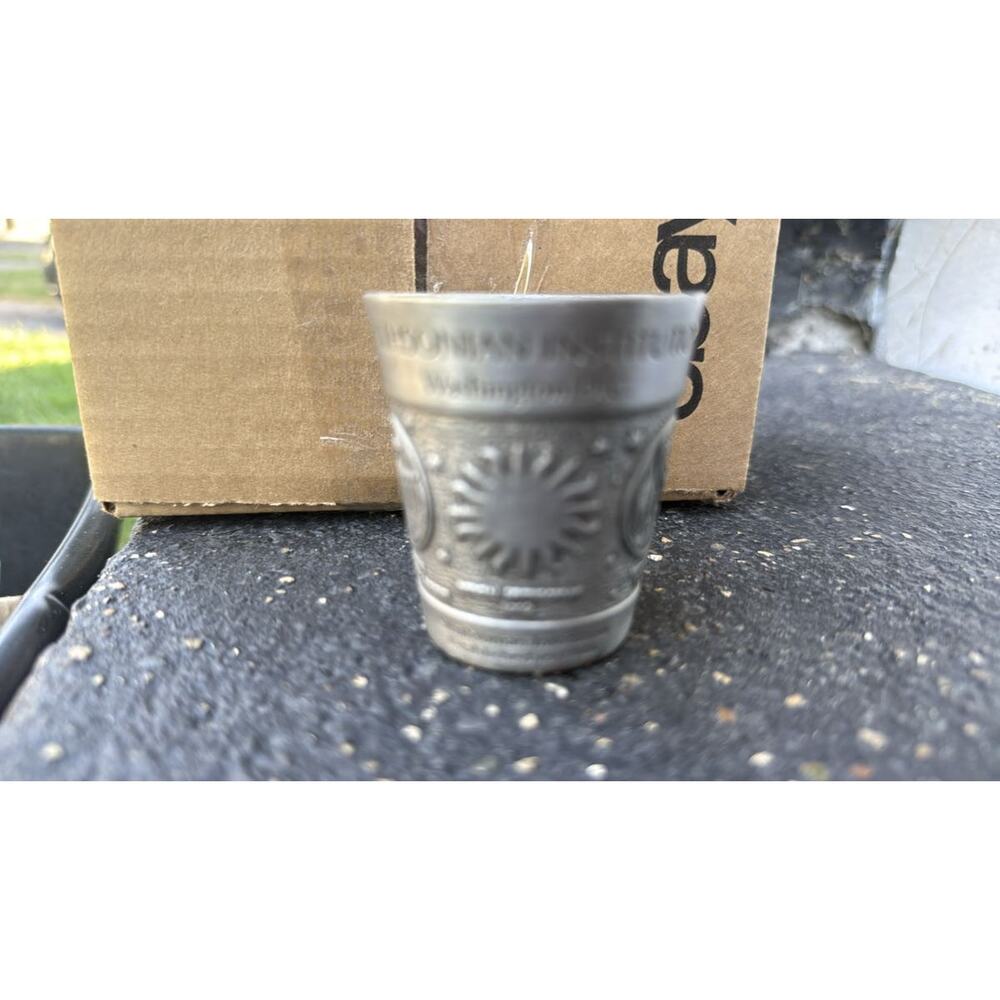 Smithsonian Institution Pewter Shot Glass Washington DC Castle Museum